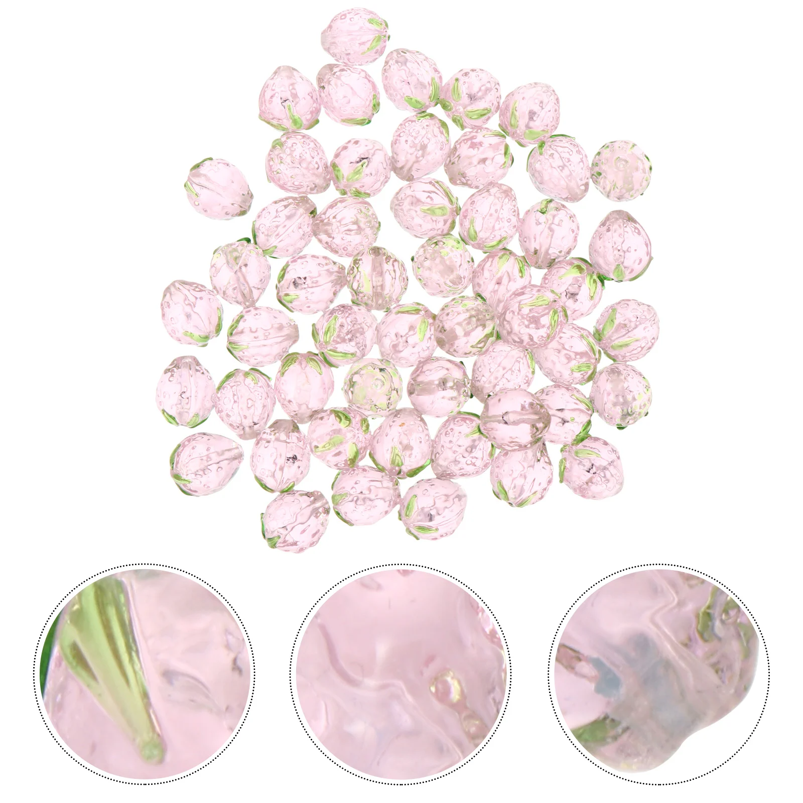 

Strawberry Loose Beads Beading DIY Jewelry Material Fruit Spacer Making Charm Supplies Locket