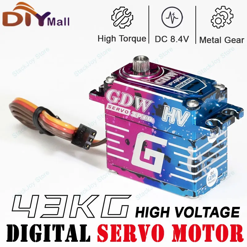 Servo digital sin escobillas IPX896HV 43KG 0,09s/60 °   Engranaje de acero impermeable para Robot submarino 1/8 1/10 RC Crawler TRX4 TRX6