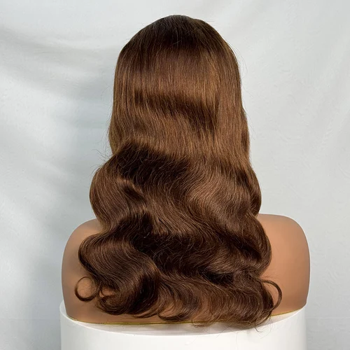 Imagen 2 del producto 230% Densidad 12A Cabello 20 pulgadas Onda del cuerpo Peluca de cabello humano rizado ondulado grande 13x4 Peluca de cabello humano frontal de encaje transparente