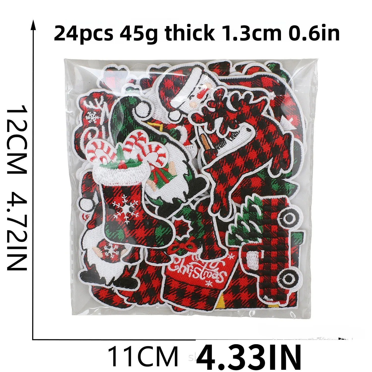 Picture 4: 10/50PCS Wholesale Christmas Snowflake Truck Patch Bag Clothes Decoration Theme Embroidery Cloth Patches  Embroidery Ironing