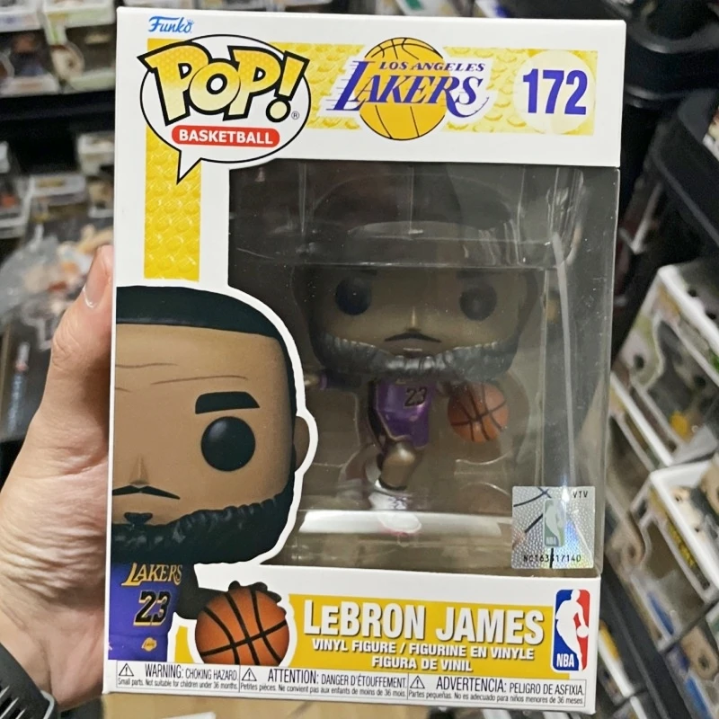 Funko Pop! Original Basketball NBA Los Angeles Lakers LeBron James #172 Vinyl Figure Collectible Model Desktop Ornament Toy Gift