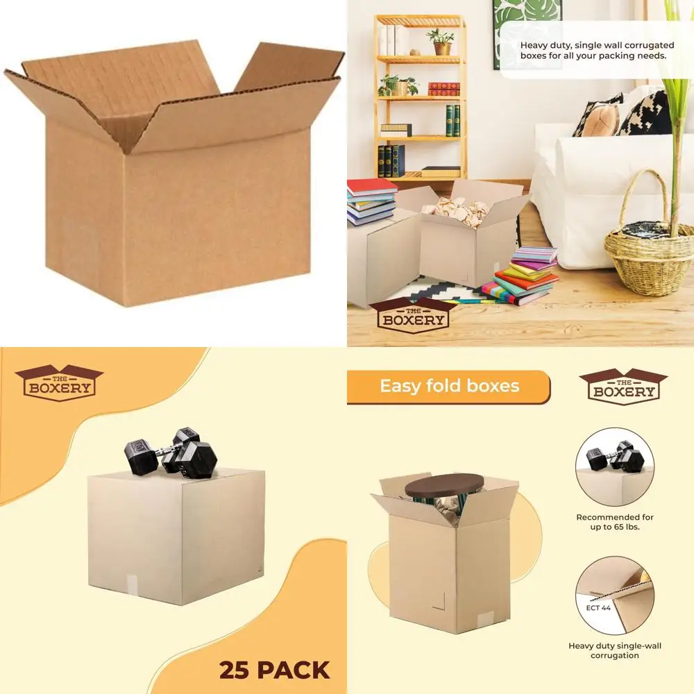 

Corrugated Shipping Boxes 250 Pack 6x4x4 - 200 lb Test, Small Cardboard Cartons for Packing, Mailing, Moving, Storage Solutions