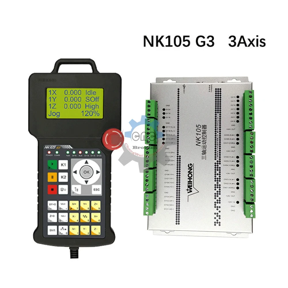 Nk105 G2 G3 Diy 3-Axis 4-Axis CNC Motion Control System Woodworking Engraving Machine Handle Offline Controller Weihong