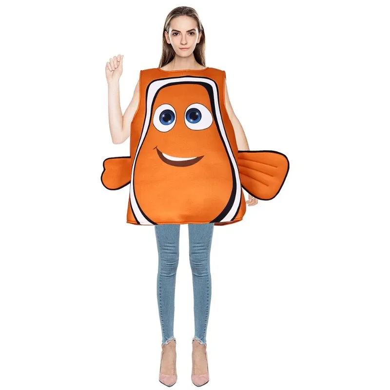 qq28LQHalloween Mobilização Subaquática Clownfish Animal Composto Esponja Traje Pixar Filme Animado Nemo Clo