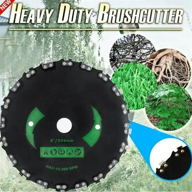 Heavy Duty Brush Cutter Chainsaw Tooth 10000 Rpm 9 Inch Round for Lawn Trimmer