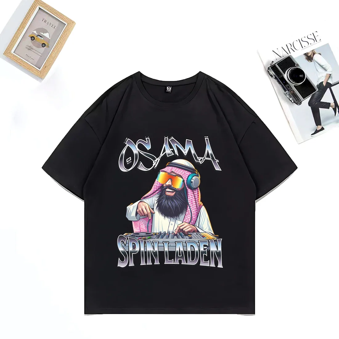 

Fun and humorous design pattern printed T-shirt for men's summer, 100% pure cotton hip-hop fashion casual sportswear top