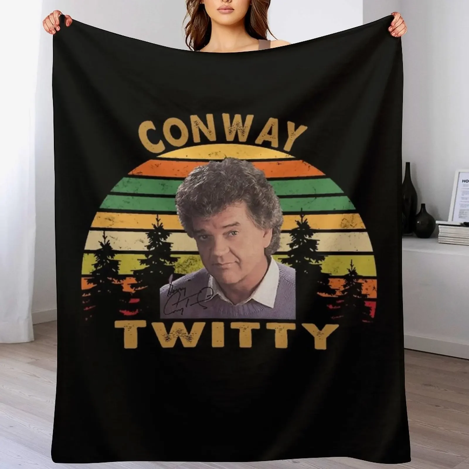 

Conway Twitty Throw Blanket Decorative Soft Throw Blanket for Couch Sofa