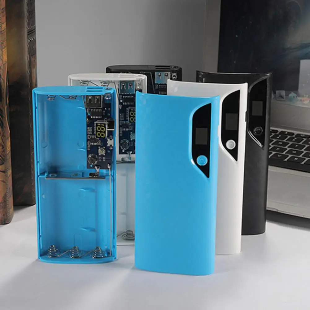 Prático longa vida útil 5 seções 18650 telefone banco de potência escudo sem soldagem destacável caixa de banco de potência fonte de casa