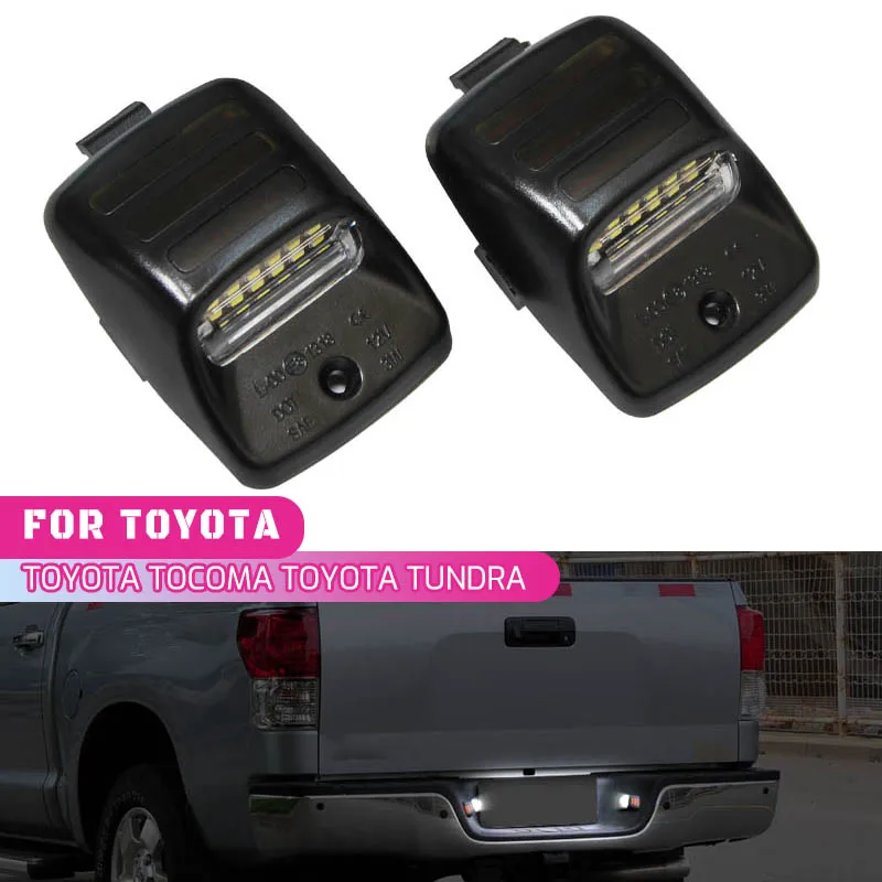 

2Pcs LED Car License Plate Lights Lamp Assembly Replacement For Toyota Tacoma 2005-2015 Tundra 2000-2013 Auto Parts Accessories