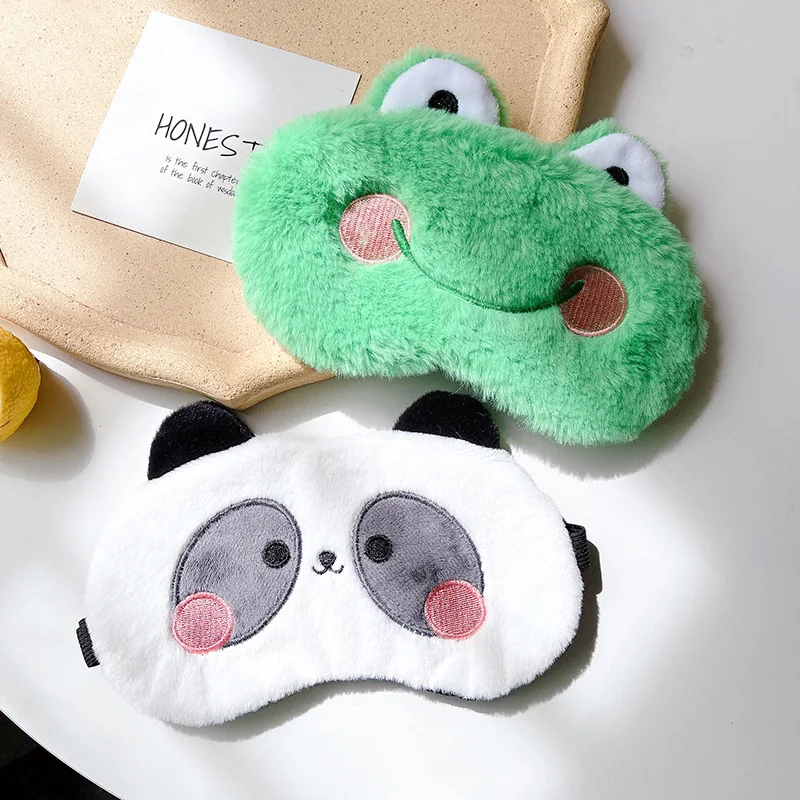 Cute Sleeping Mask Sleeping Blindfold Soft Plush Eye Masks Cute Cat Eye Cover Plush Mask Eyepatch Nap Health Eye Cover