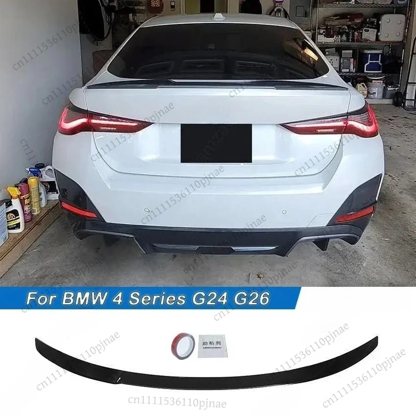 For BMW G24 G26 I4 420i 430i M440i 2021-2024 M4 Style 4 Door Car Rear Trunk Spoiler Wing Tail Wing Accesorios Para Gloss Black