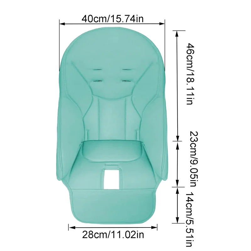 Waterproof Leather High Chair Cushion PU Composite Sponge Seat Pad Cushion Kids Growth Dining Chair Leather Covers