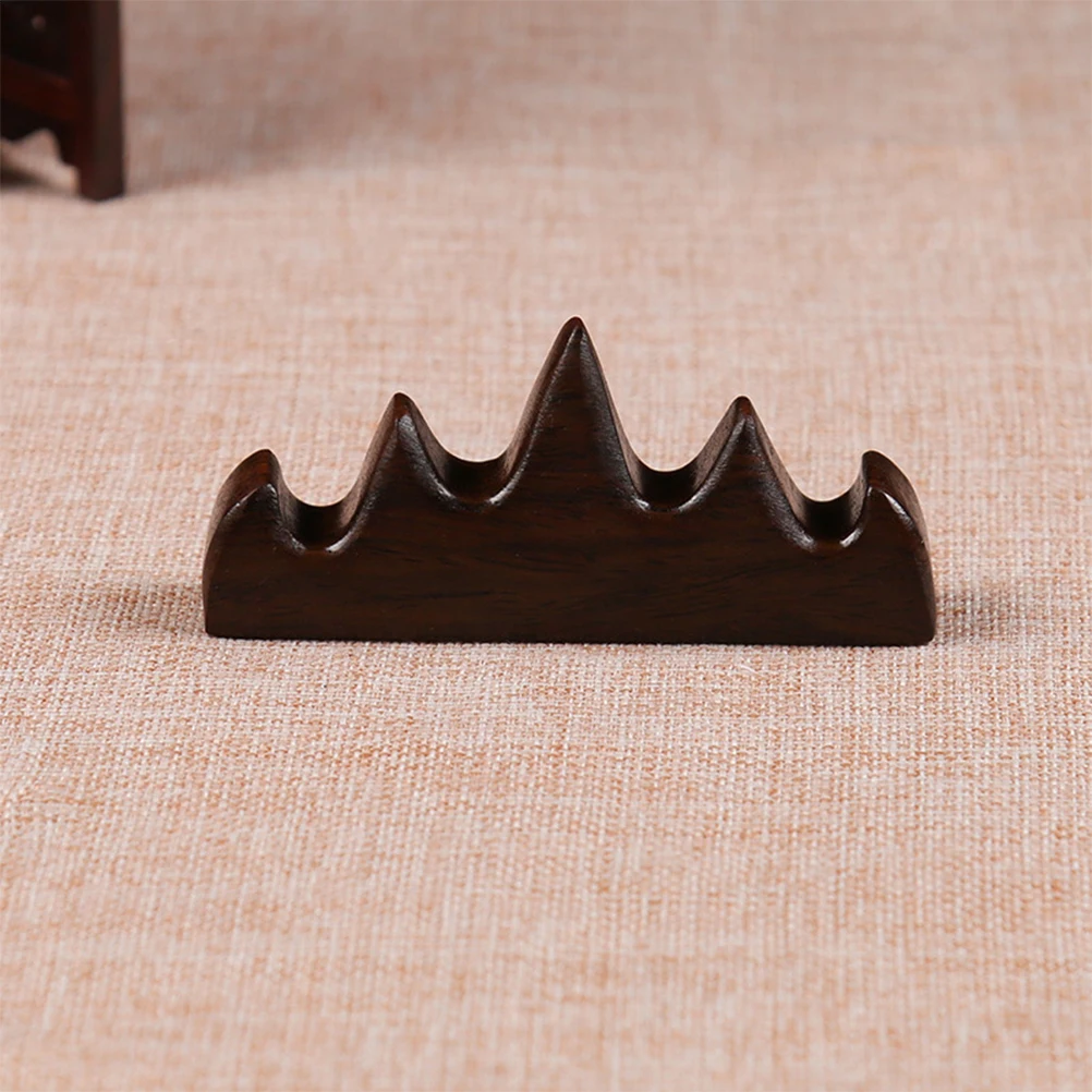 2 stücke Holz Kalligraphie Halter Vintage Tinte Pinsel Rack Kreative Fünf Finger Berg Design Desktop-Organizer Stift Stehen Für Hause