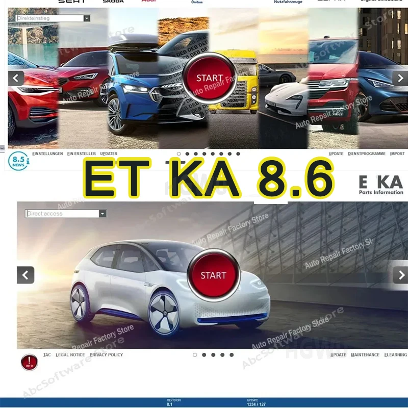 2024 ET KA 8.6 Group Vehicles Electronic Parts Catalog Support ForV/W+AU//DI+SE//AT+SKO//DA Auto Repair Software Elsa win 6.0