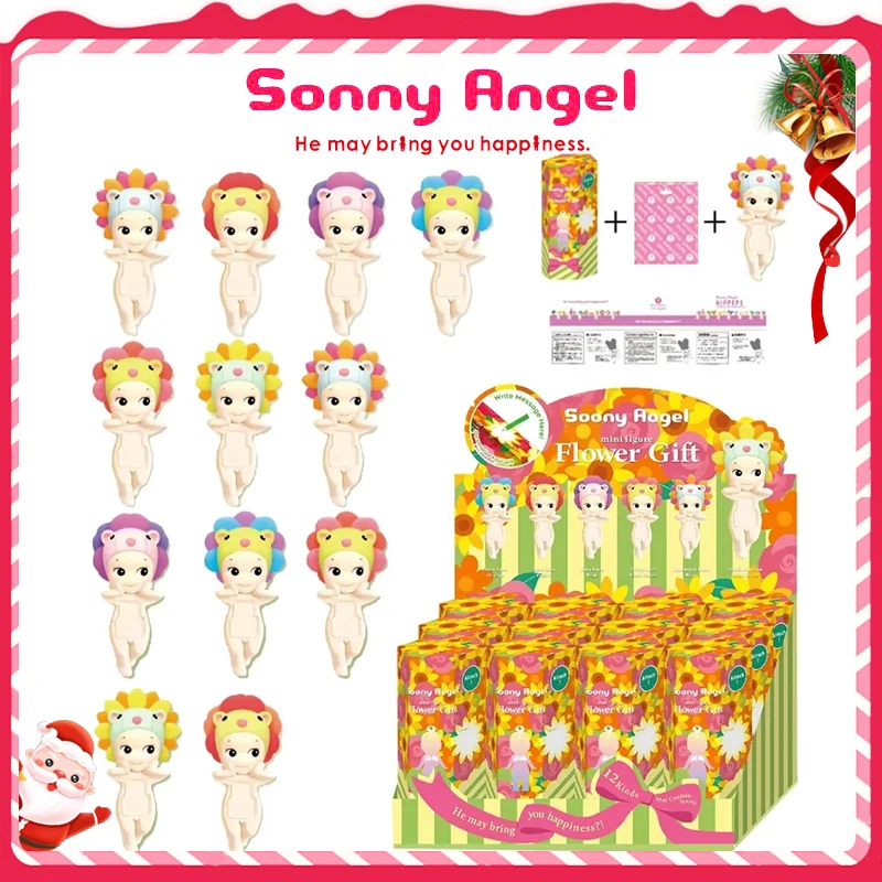 Sonny Angel Blind Box Angel Flower Anime Figures Ornaments Dolls Christmas Gift Desktop Ornament Christmas Birthday Toy Gifts