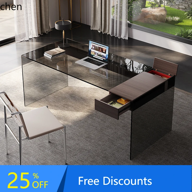 

B1 minimalist desk light luxury modern floating table home study high-end desk creative art computer table