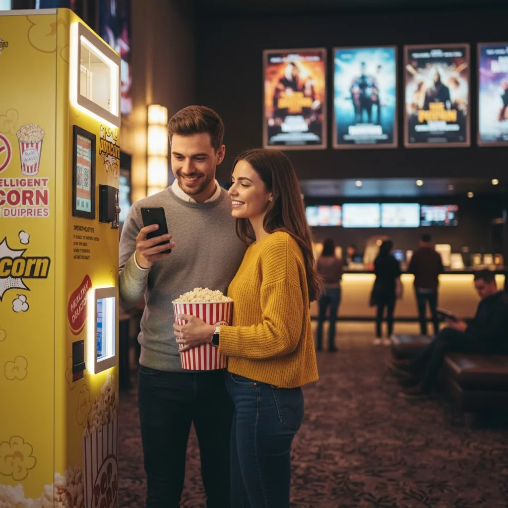 FOODLINE All Day Continuous Popcorn Vendor Indoor Outdoor Dual Use Adjustable Heating Power Retail Unit