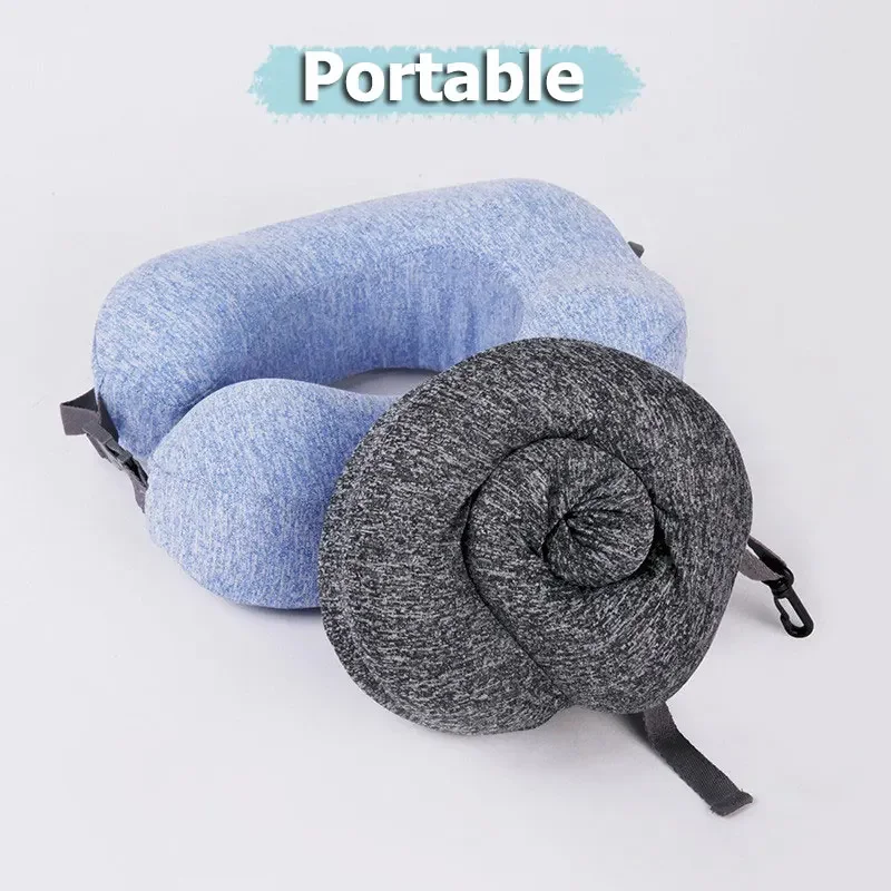 Airplane Durable Travel Neck Pillow Cervical Vertebra U Pillows Soft Memory Foam Health Pillow Office Car Nap Sleep Pillows