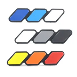 Tri-Color 3 Grille Badge Emblem For Toyota For 4Runner For Rav4 Highlande Decorative Strip Of Air Inlet Grille