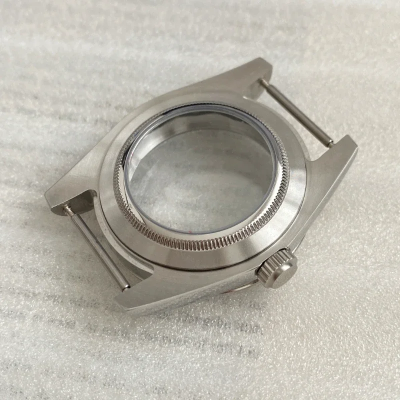 Log Dog Tooth Ring custodia in acciaio di precisione 39mm vetro zaffiro adattabile NH35/36 movimento accessori per la modifica dell'orologio