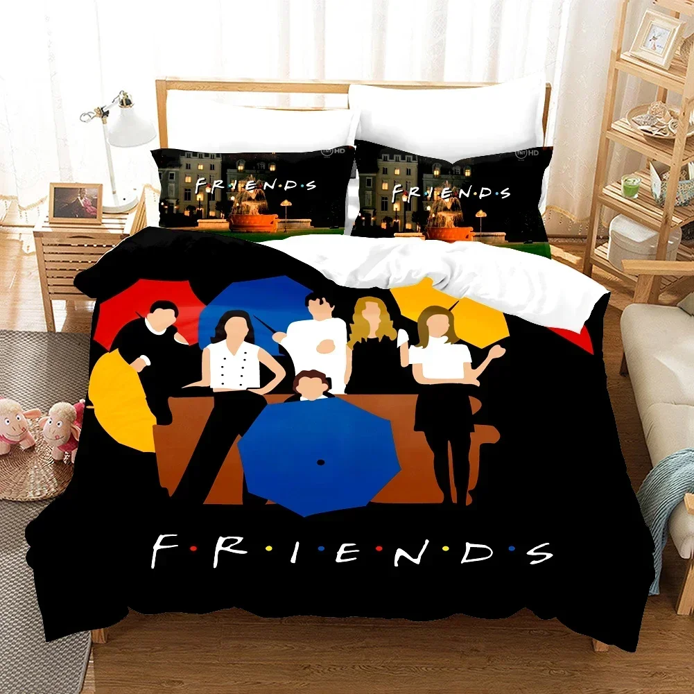 

Luxury New 3D Print Friends Comfortable Duvet Quilt Cover Pillowcase Bedding Set Children Bedroom Decoration Home Textile