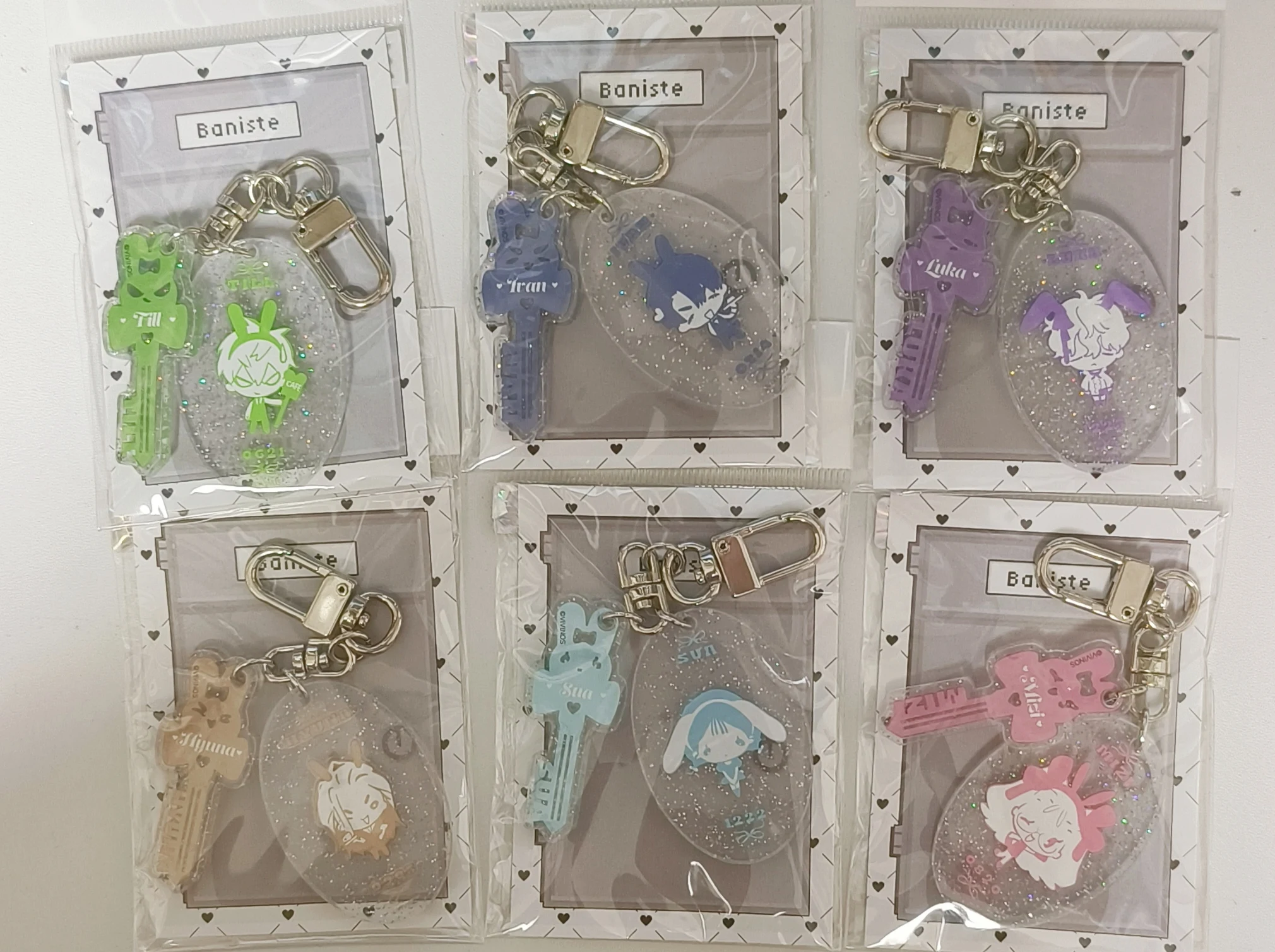 

Anime Alien Stage Sua Ivan Till Mizi Luka Hyuna Cosplay 3rd Anniversary Colourful Keychain Keyring Cartoon Pendant Xmas Gift