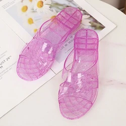 Sandals Jelly Korea Style Shoes For Women Clear Flip Flops Transparent Woman Slippers Wholesale Bulk Sale 39 Pvc Clappers Slides