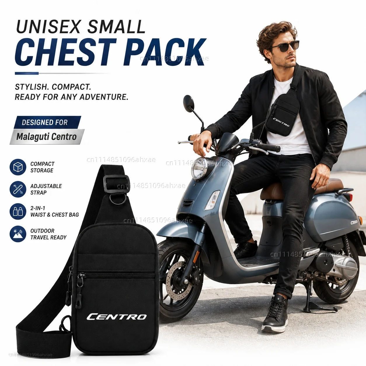 

Motorcycle 2In1 Multi-functional Waist Bag Chest Bag Outdoor Travel Bag Waterproof Riding For Malaguti Centro 2008-2015