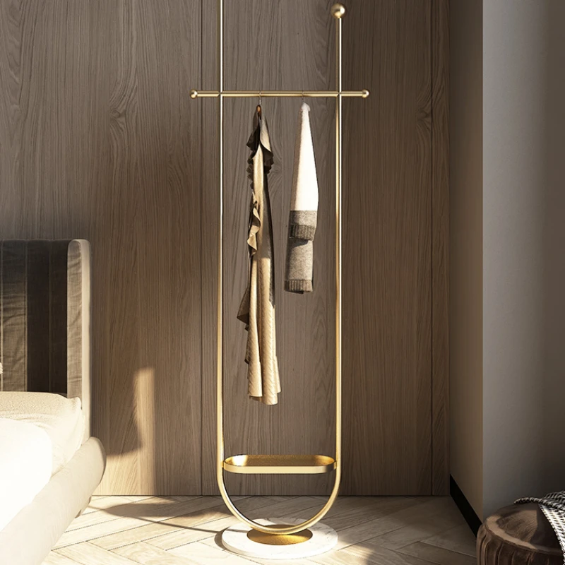 Modern Minimalist Metal Coat Rack Hat Stand Floor Hanger Bedroom Living Room Hanging Clothes Light Luxury