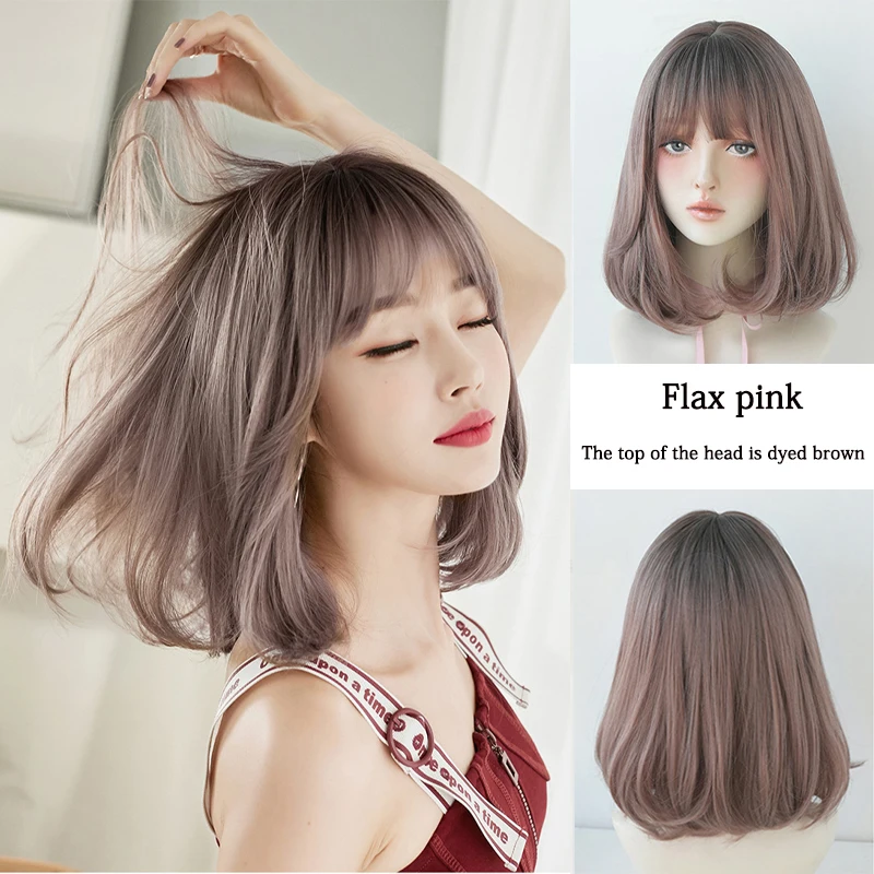 

14-Inch Wavy Hair With Curly Ends And Natural Synthetic Hair Is Suitable For Women'S Daily Parties And Halloween Cosplay Wigs