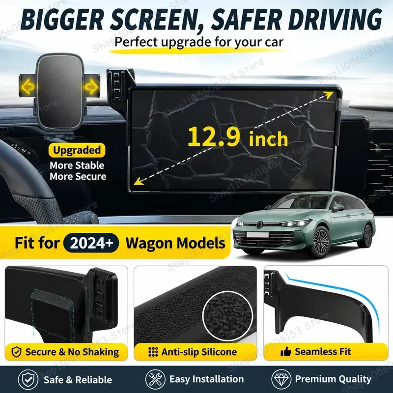 For Volkswagen VW Passat B9 2024 2025 2026 Car Phone Mount Clip On Dashboard Air Vent Adjustable Stable No Vibration