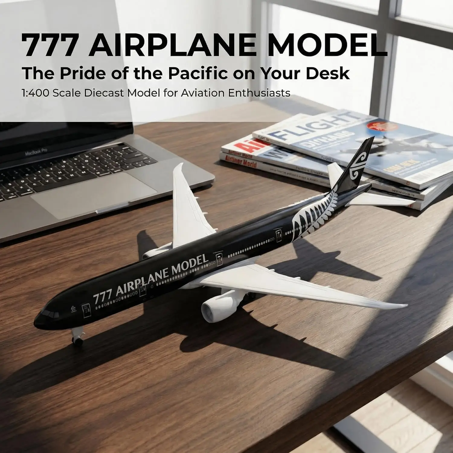 

20cm B777 New Zealand Diecast Metal Airplane Model for Adult with StandAviation Enthusiasts Gifts, Desktop Display Decorations