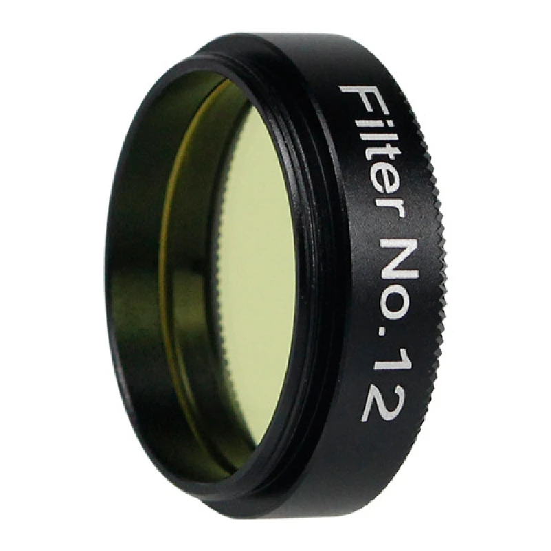 Agnicy Nighthawk Series 1.25 Inches 31.7mm NO.12 with Optical Glass M28*0.6mm Yellow Color Telescope Yellow Nebula Filter
