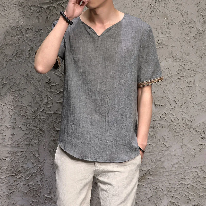 

Этническая мужская рубашка с коротким рукавом, молодежный тренд, стандартный крой, подходит для всех сезонов, для других случаев, тонкая, стандартного размера.