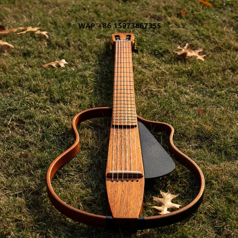 Unique Features Smart Silent 6-String Guitar Mahogany Body Matte Finish 38 Inch Electric Guitar for Music Lover