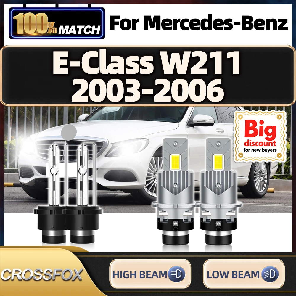 

D2S LED Headlight Bulbs 60000LM 150W HID Xenon Light Plug&Play Car Lamp 6000K For Mercedes-Benz E-Class W211 2003 2004 2005 2006