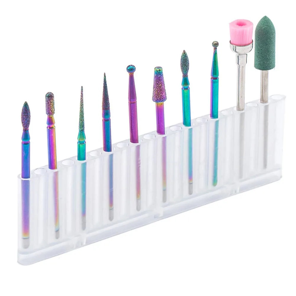 1Set Tungsten Steel Nail Drill Bits Professional Manicure Drill Grinding Head Kit Nail Art Tool Suitable for Electric