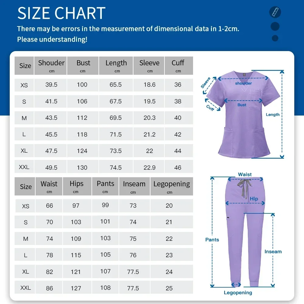 Hospital Scrubs Top Nursing Workwear Stretch Oversized Uniform Medical Nurse Uniforms Women Men Pockets Blouse Scrub Shirts Logo view 3