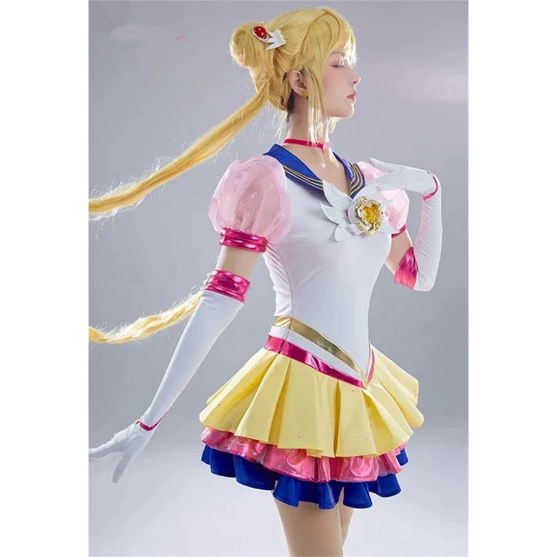 

qq 123AGCOS SAILOR MOON Tsukino Usagi Costume 30th Anniversary Combat Suit Woman Christmas Cosplay Dress