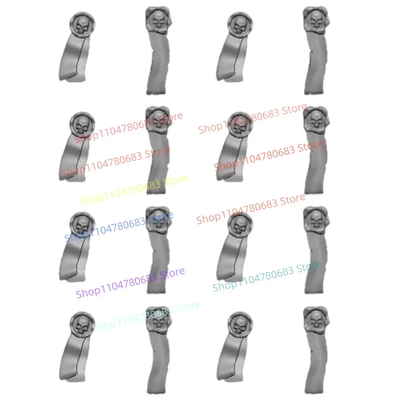 Klocki MOC Mini Figurki 16SZT Akcesoria do Zdobienia Model do Składania Dekoracja na Biurko Prezent Kolekcjonerski