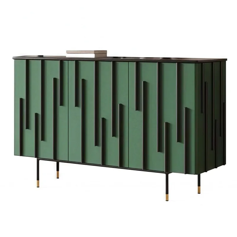 Italian minimalist paint side cabinet, solid wood entrance cabinet
