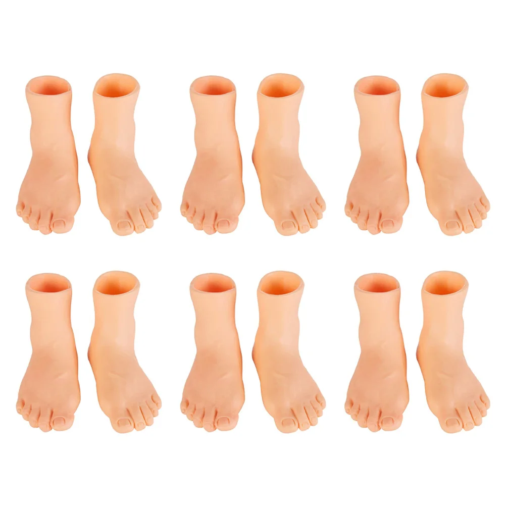 6 Pairs Story Telling Props Mini Finger Hands Booties Puppets Toys Thumb Vinyl Educational Supplies