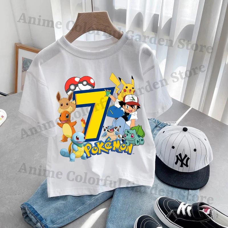 Anime Pokemons Kawaii T-shirts - Anime Girl Merchandise บทวิจารณ์และราคา