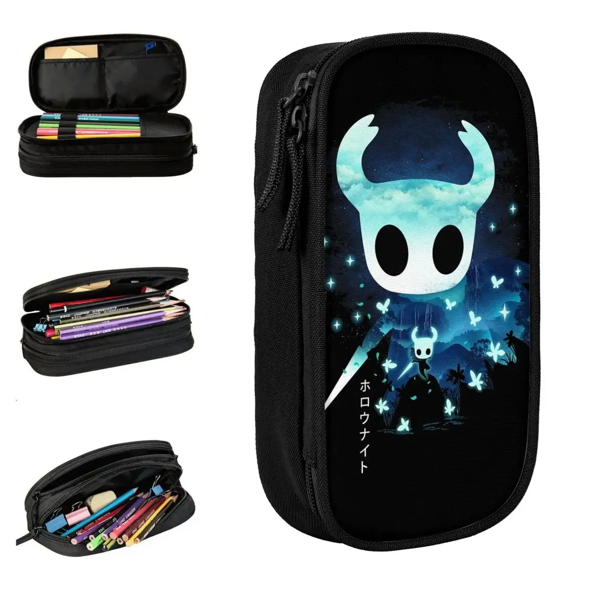 Hollow Knight Silksong Pencil Cases Pencilcases Pen Box for Student Large Storage Bags Students School Cosmetic Stationery