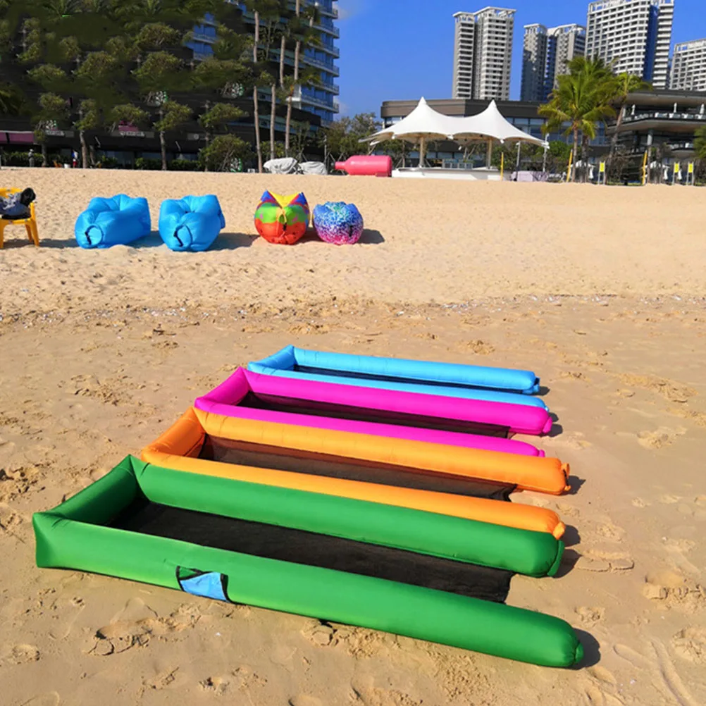 

Inflatable Floating Bed Mat Lightweight Blue for Lake Swimming Summer Floating Mat Swim Lounger Pool Accessories