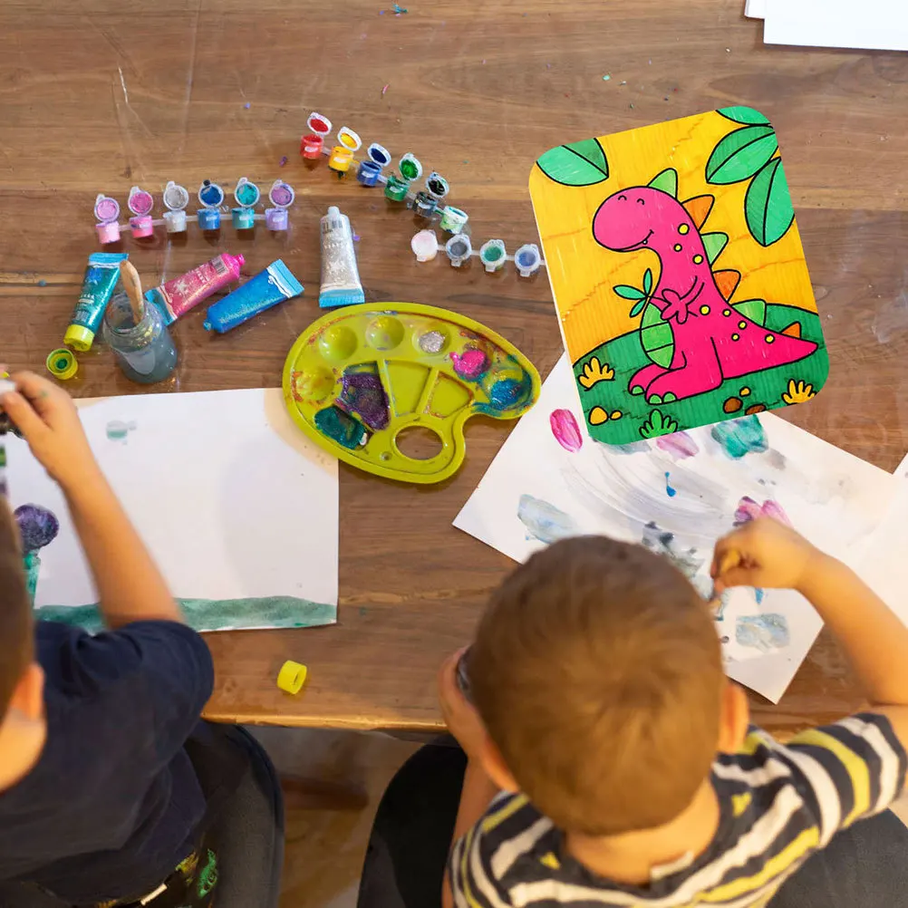 6 pezzi per bambini, tavoli da pittura in legno fai da te, pannelli da disegno non finiti per bambini, progetti artistici, decorazioni per la casa in stile naturale