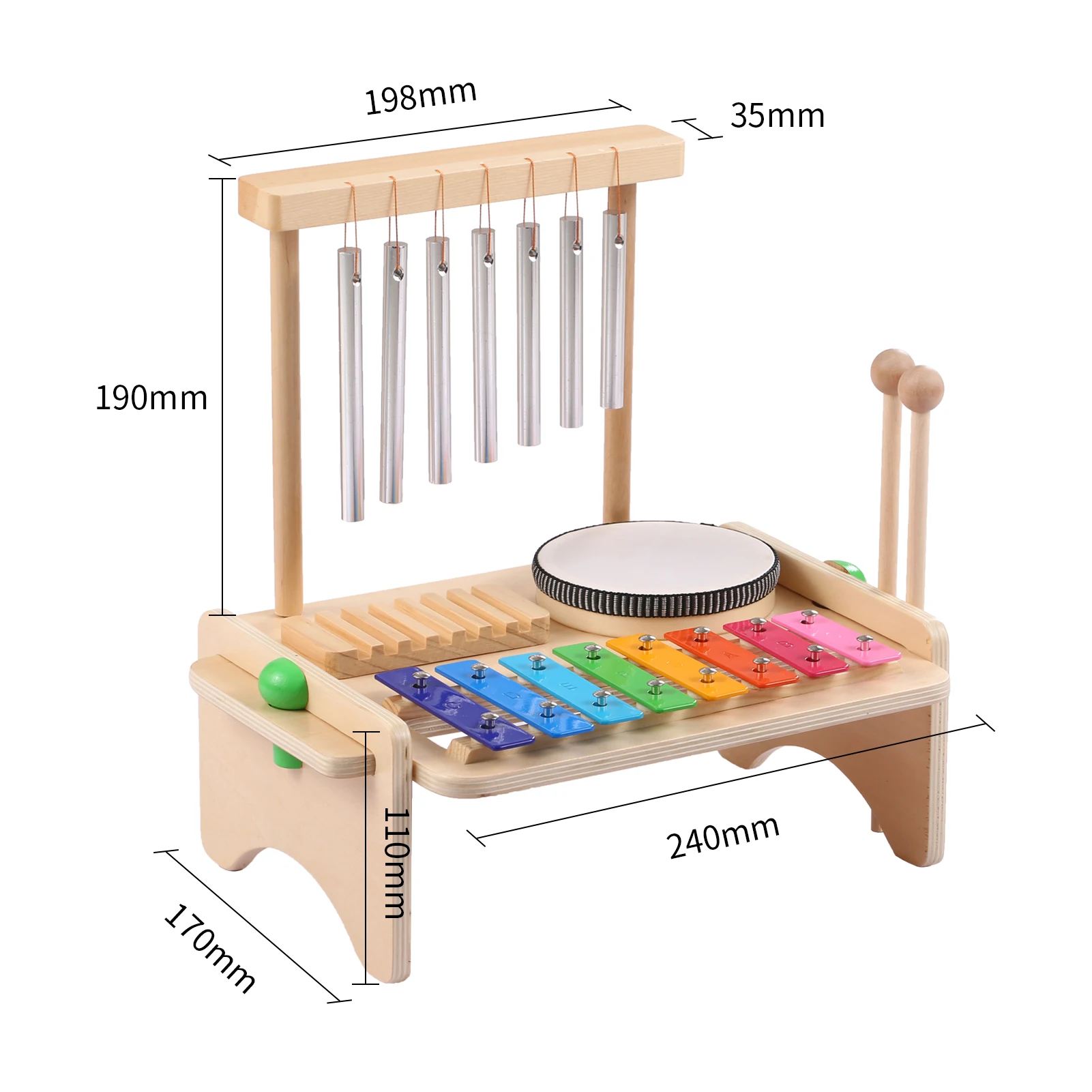 ชุดกลองชุดรวมกระดิ่งลมสำหรับเด - Musical Instrument Chimes บทวิจารณ์และราคา