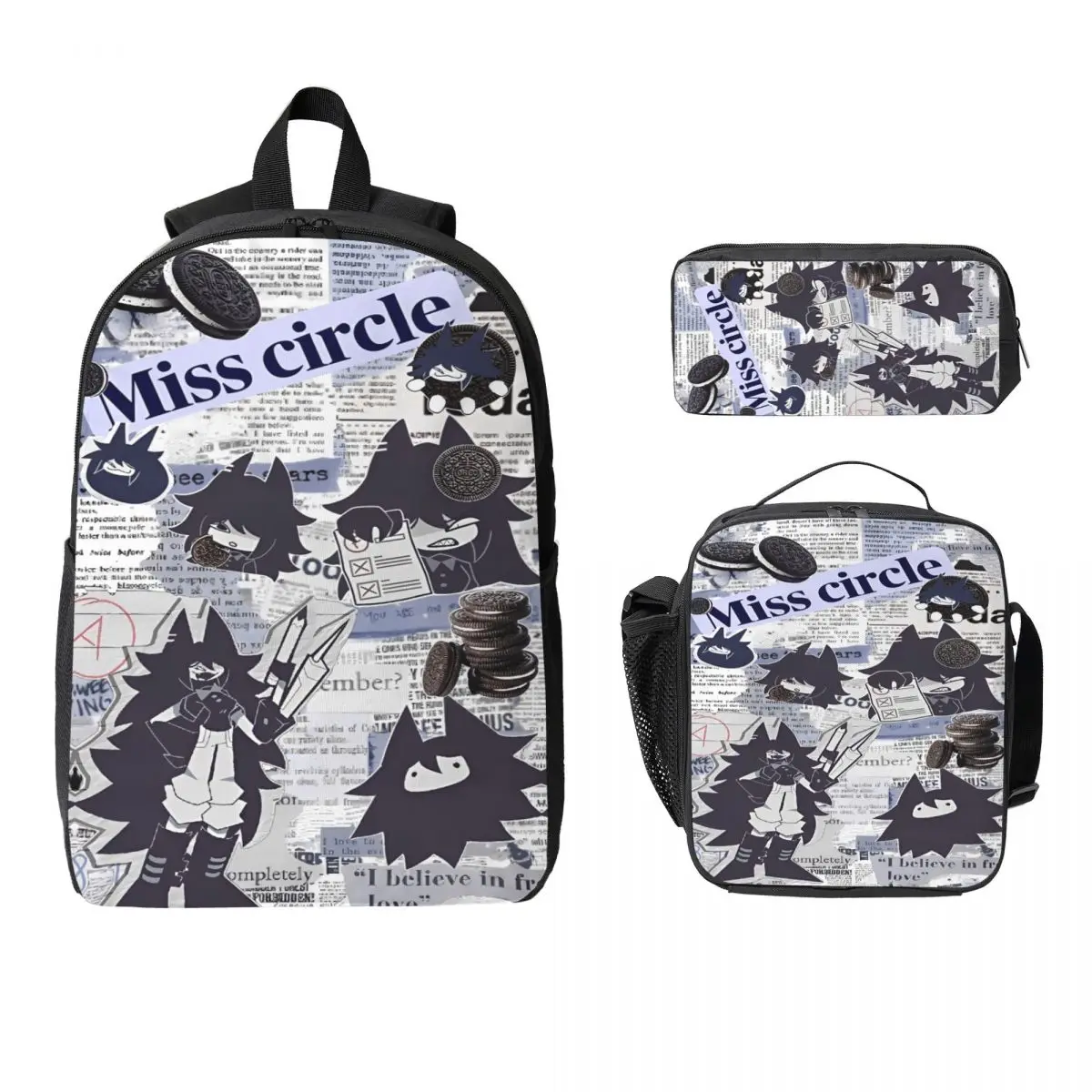 

Набор рюкзаков из основного бумажного образования в стиле аниме для детей, сумки для ручек, наборы сумок для книг с коробкой для завтрака для школьников, рюкзак