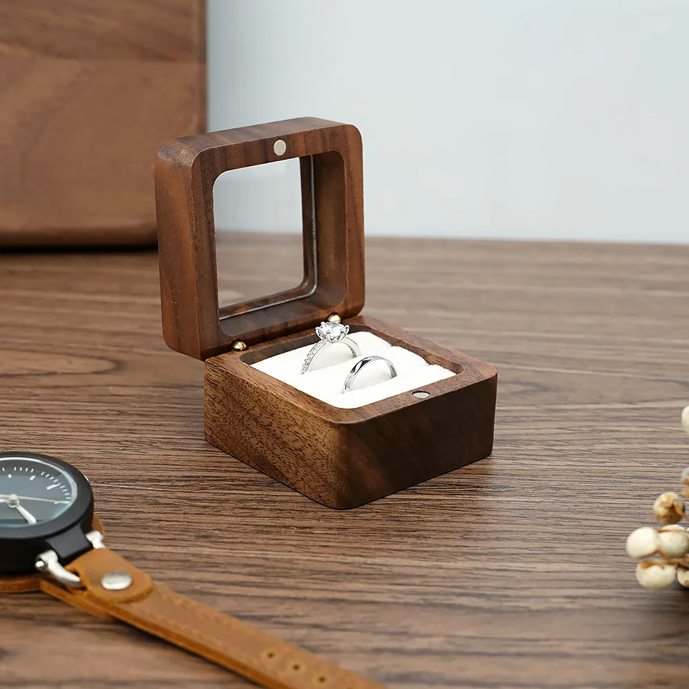 Knot Proposal Wooden Jewelry Box Knot Engagement Ring Jewelry Necklace Earrings Earrings Pendant Mini Jewelry Storage Box