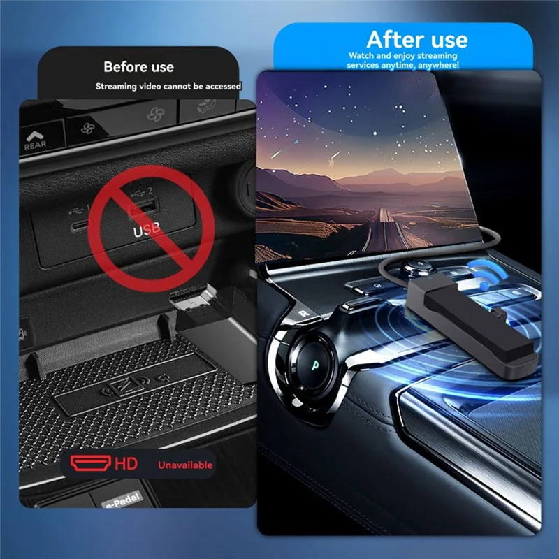【Hot Selling Items】Car TV Adapter -Compatible Wired Carplay Converter For Fire TV Stick, HD Car Adapter For Video/Gaming Str